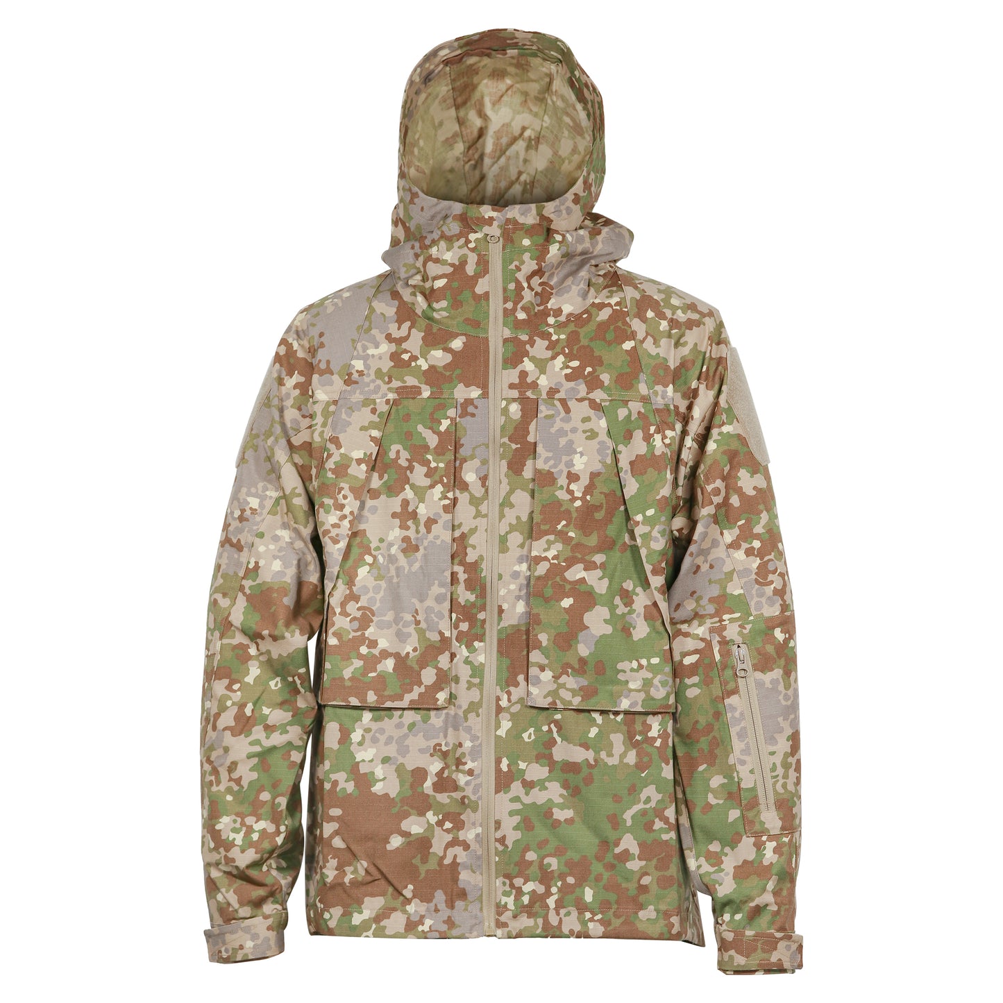 Black Gunpowder Men's Tactical Hooded Jacket Airsoft Hunting Paintball Flecktarn Camo