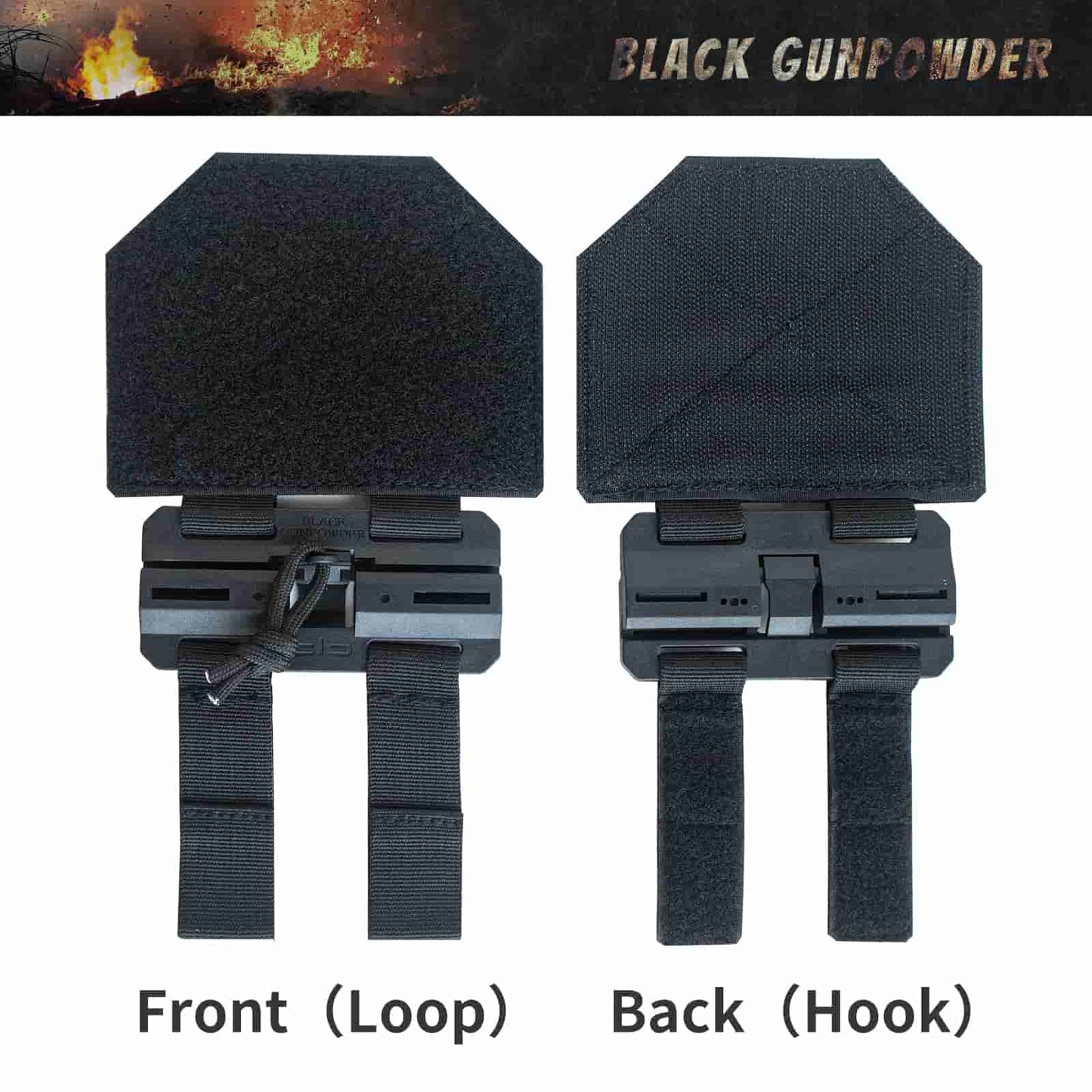 Black Gunpowder Tactical Quick Release Cummerbund Conversion Molle Side Belt Cumberbund Magnetic Buckles