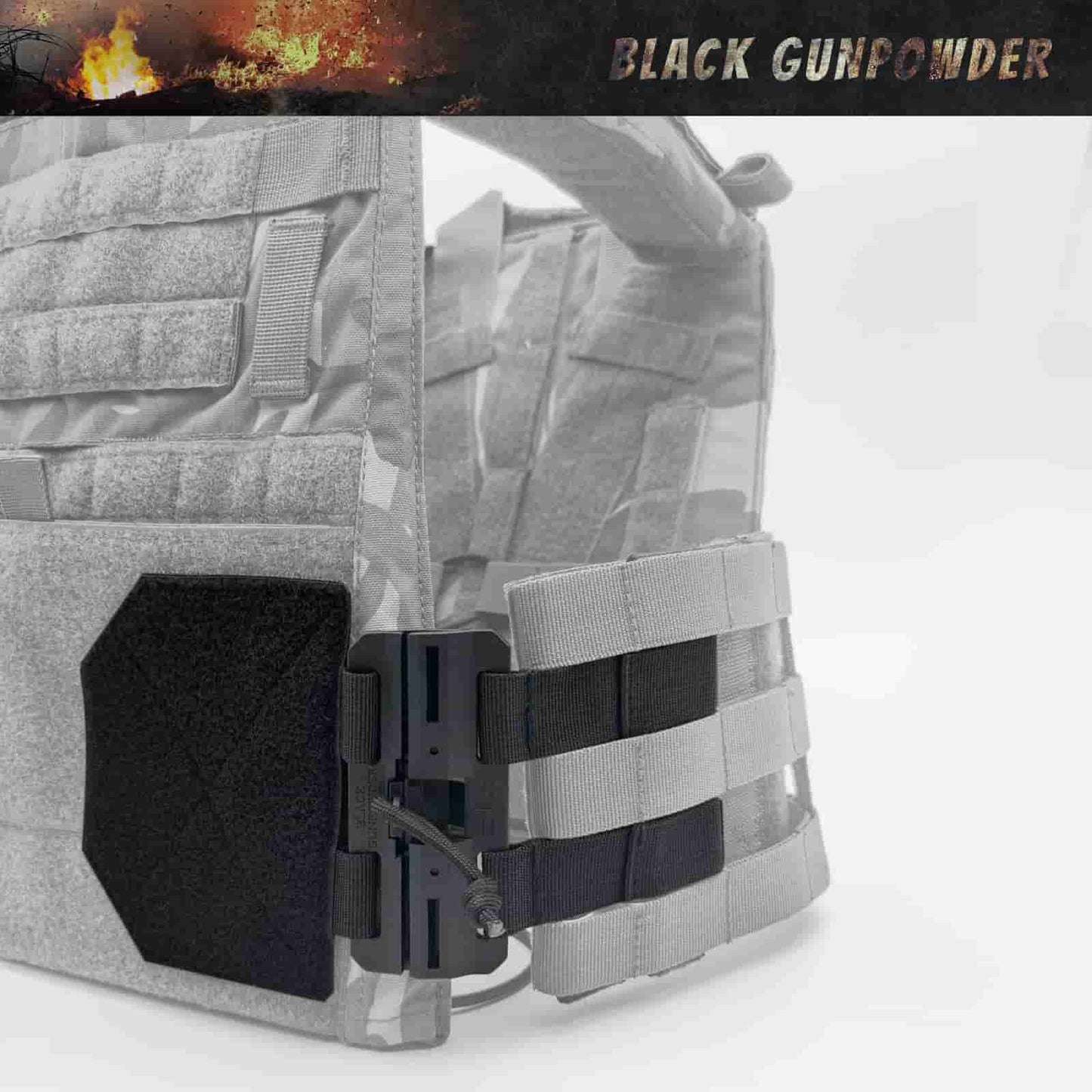 Black Gunpowder Tactical Quick Release Cummerbund Conversion Molle Side Belt Cumberbund Magnetic Buckles