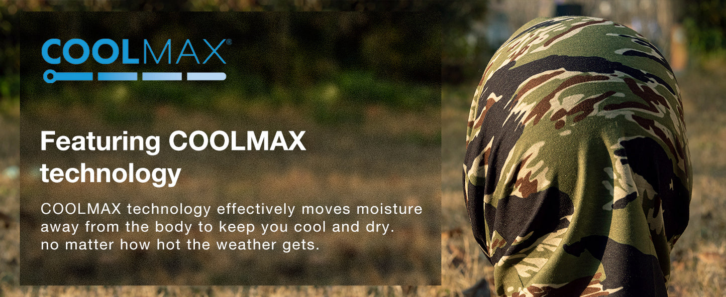 Black Gunpowder Tactical Camo Neck Gaiter Face Cover Cooling  Lightweight Seamless Breathable