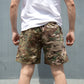 Black Gunpowder Men's Casual Shorts 6-inch Drawstring Elastic Waist Tactical Camo Short Outdoor