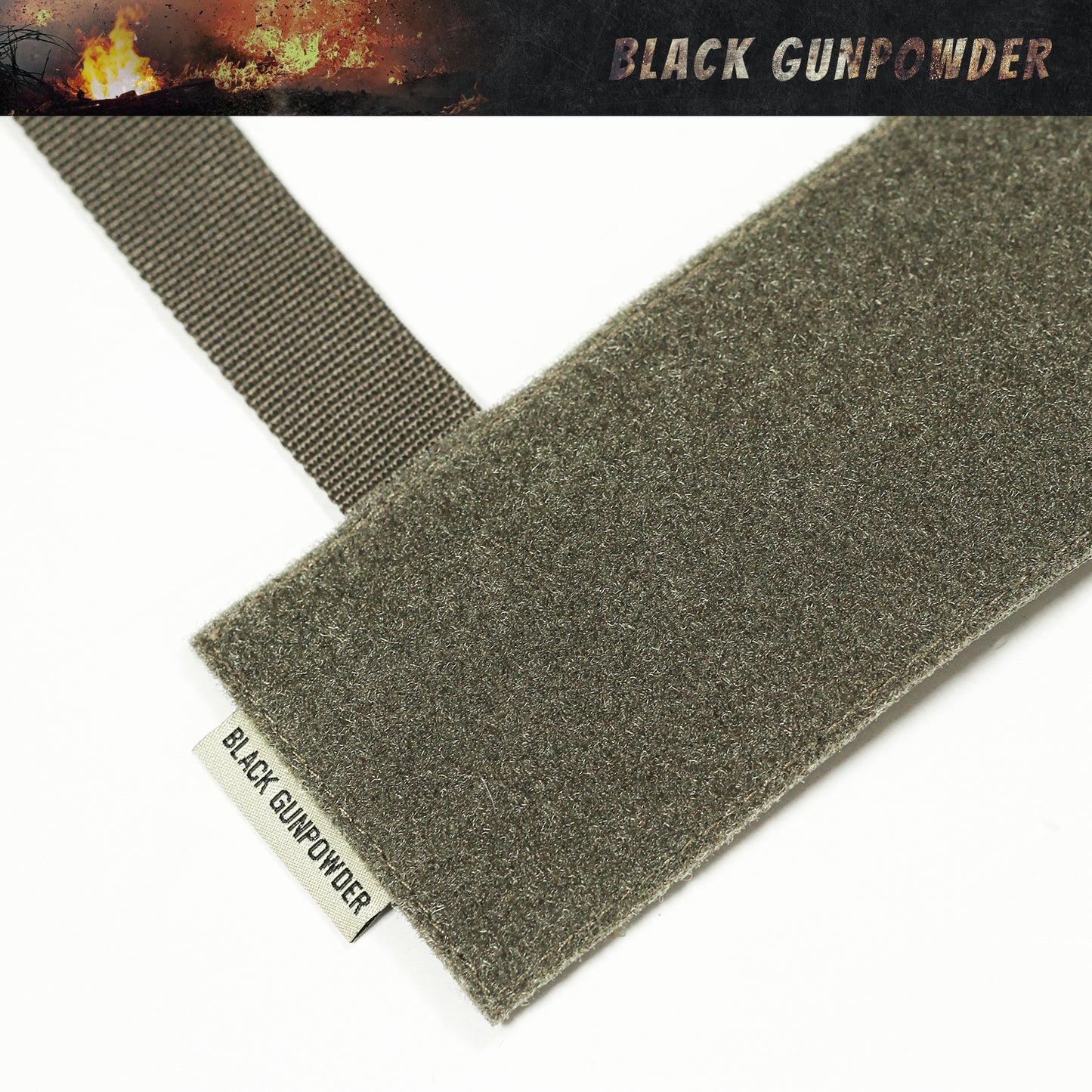 Black Gunpowder Molle Hook and Loop Velcro Panel Tactical Morale Patches Board Even Number  Gear Attachment Coyote Brown Ranger Green (7.5 x 3 in)