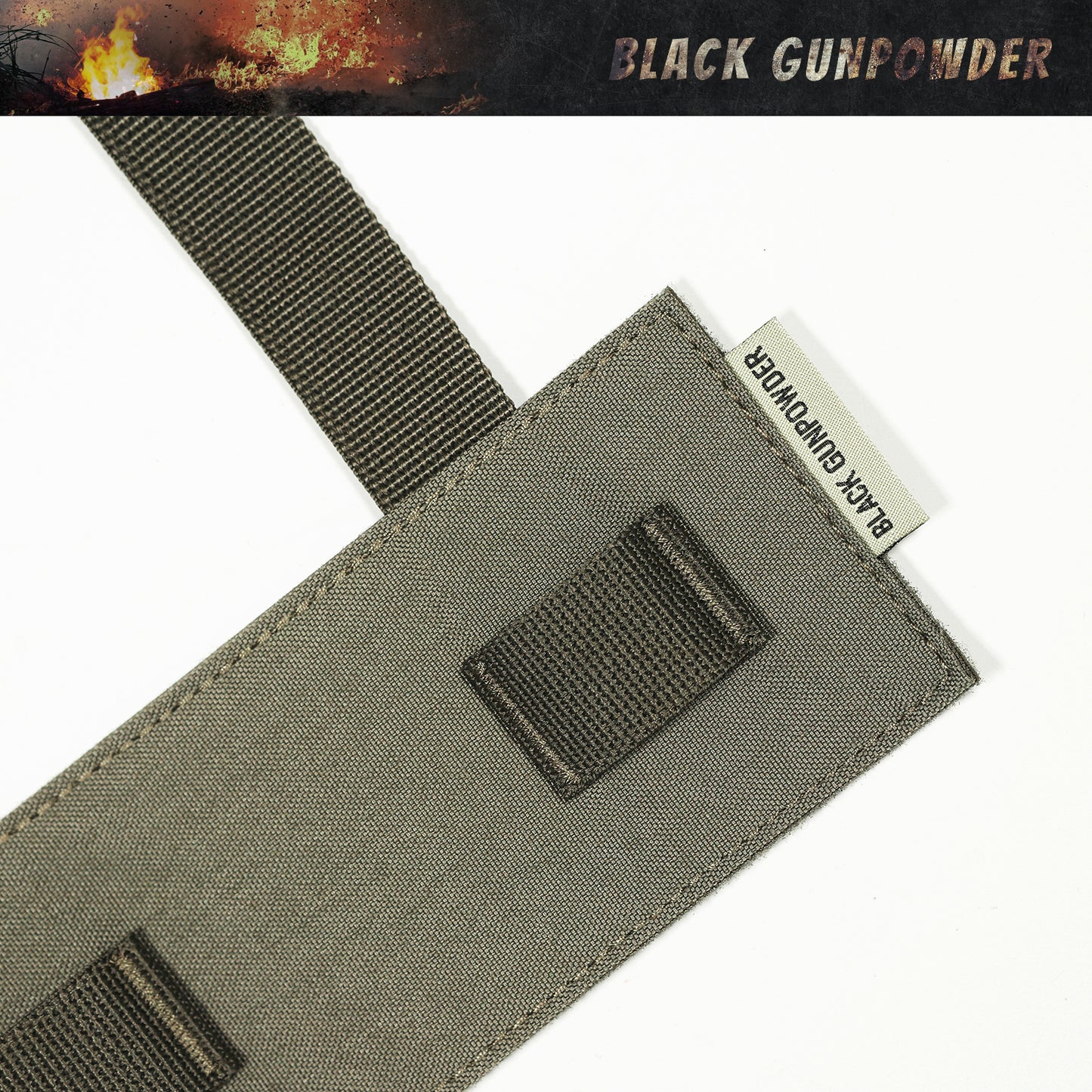 Black Gunpowder Molle Hook and Loop Velcro Panel Tactical Morale Patches Board Even Number  Gear Attachment Coyote Brown Ranger Green (7.5 x 3 in)