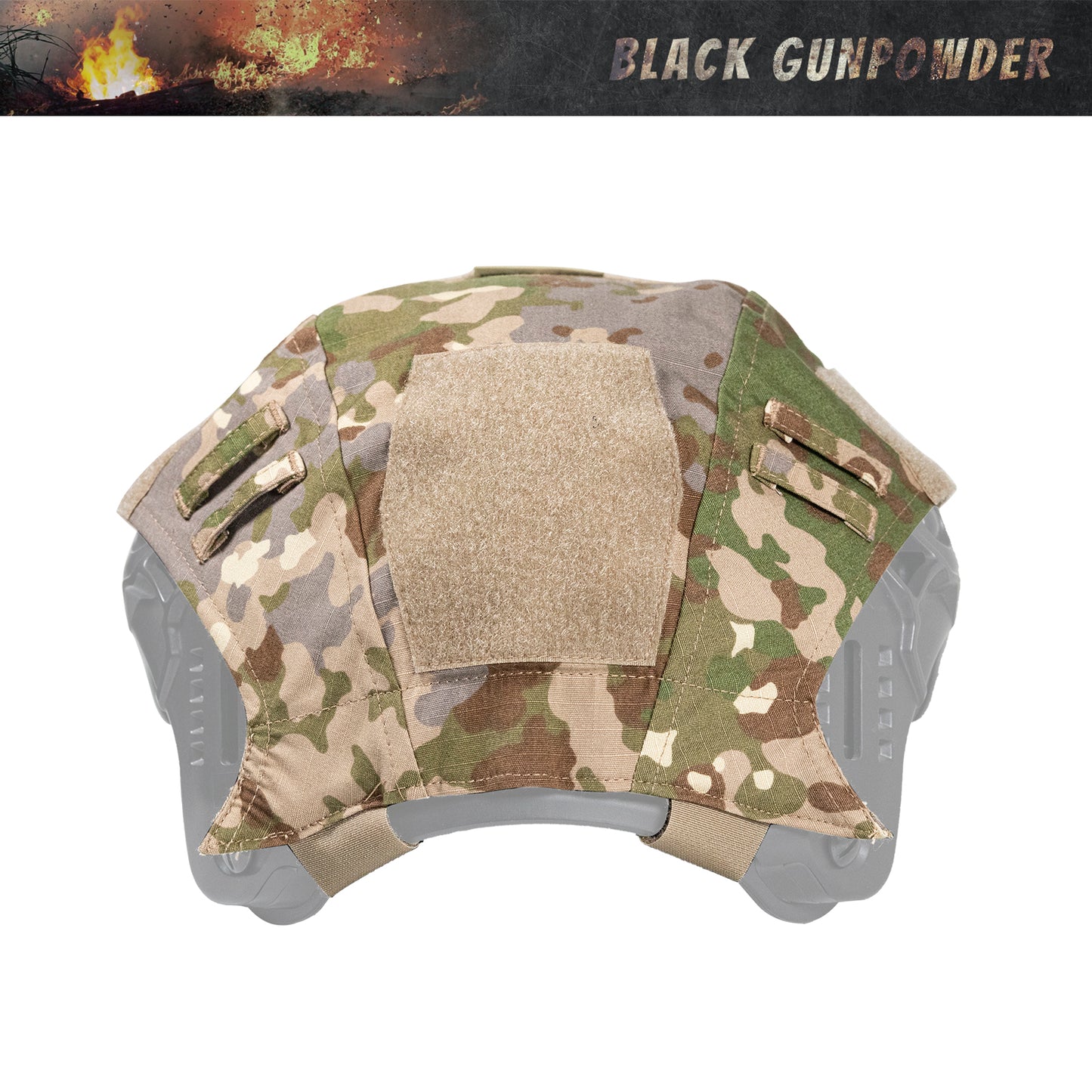 Black Gunpowder Tactical Helmet Cover for Fast Helmet Size M/L Military Paintball Hunting Shooting Gear