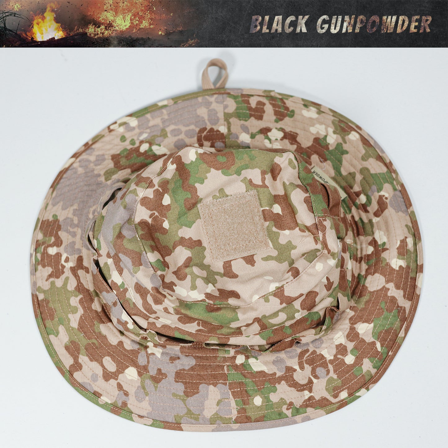 Black Gunpowder Military Tactical Camo Boonie Hat Hunting Fishing Outdoor