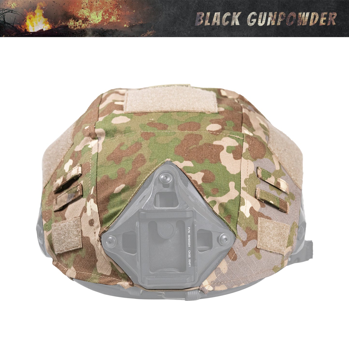 Black Gunpowder Tactical Helmet Cover for Fast Helmet Size M/L Military Paintball Hunting Shooting Gear