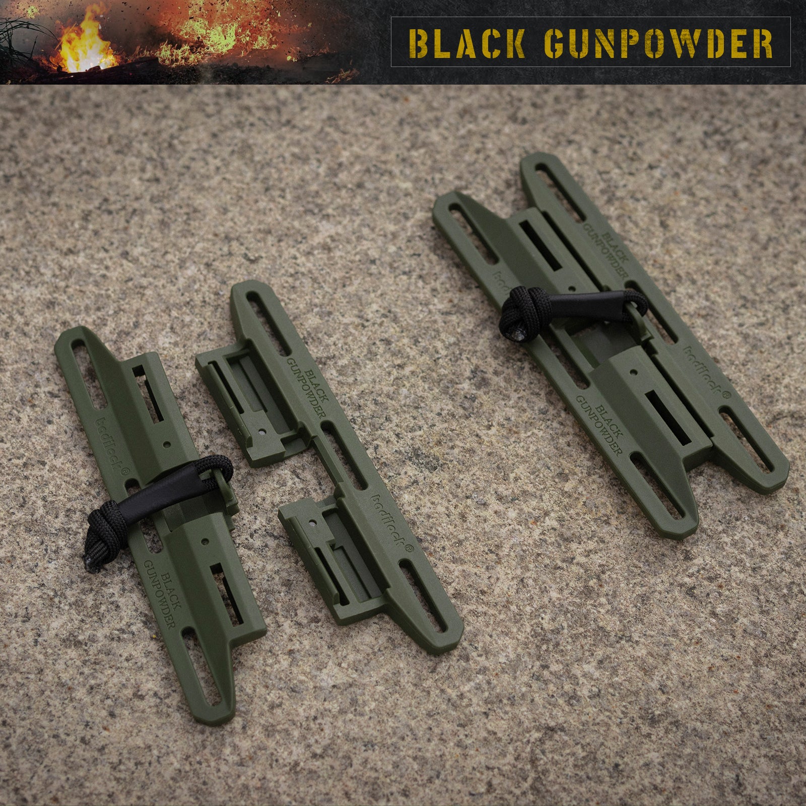 Black Gunpowder Magnetic Quick Release Buckle One-Handed Operation