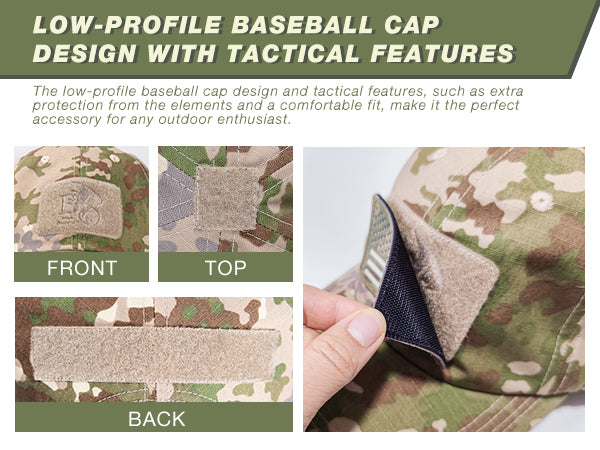 Black Gunpowder Tactical Camo Baseball Cap