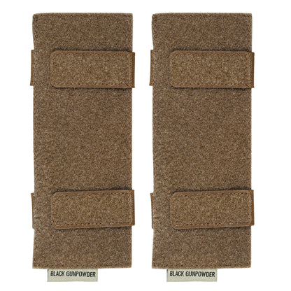 Black Gunpowder Molle Hook and Loop Velcro Panel Tactical Morale Patches Board Even Number  Gear Attachment Coyote Brown Ranger Green (7.5 x 3 in)
