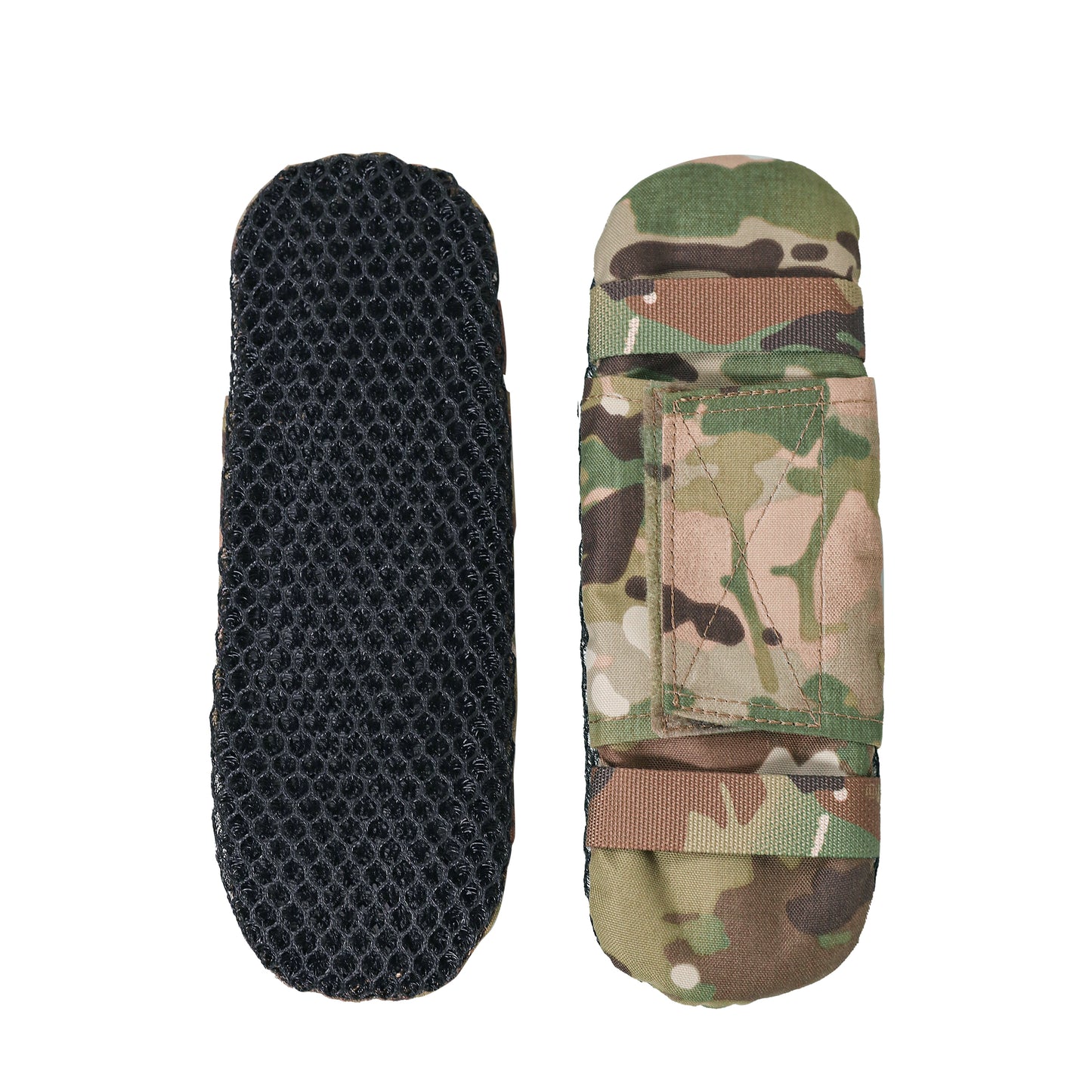 Black Gunpowder Tactical Shoulder Pads 3D Breathable Honeycomb Cooling Pads 1 Pair