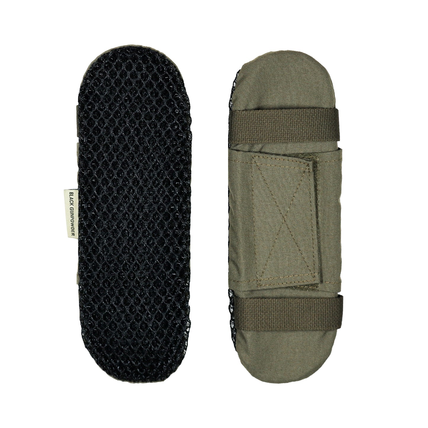 Black Gunpowder Tactical Shoulder Pads 3D Breathable Honeycomb Cooling Pads 1 Pair