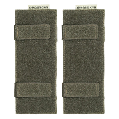 Black Gunpowder Molle Hook and Loop Velcro Panel Tactical Morale Patches Board Even Number  Gear Attachment Coyote Brown Ranger Green (7.5 x 3 in)
