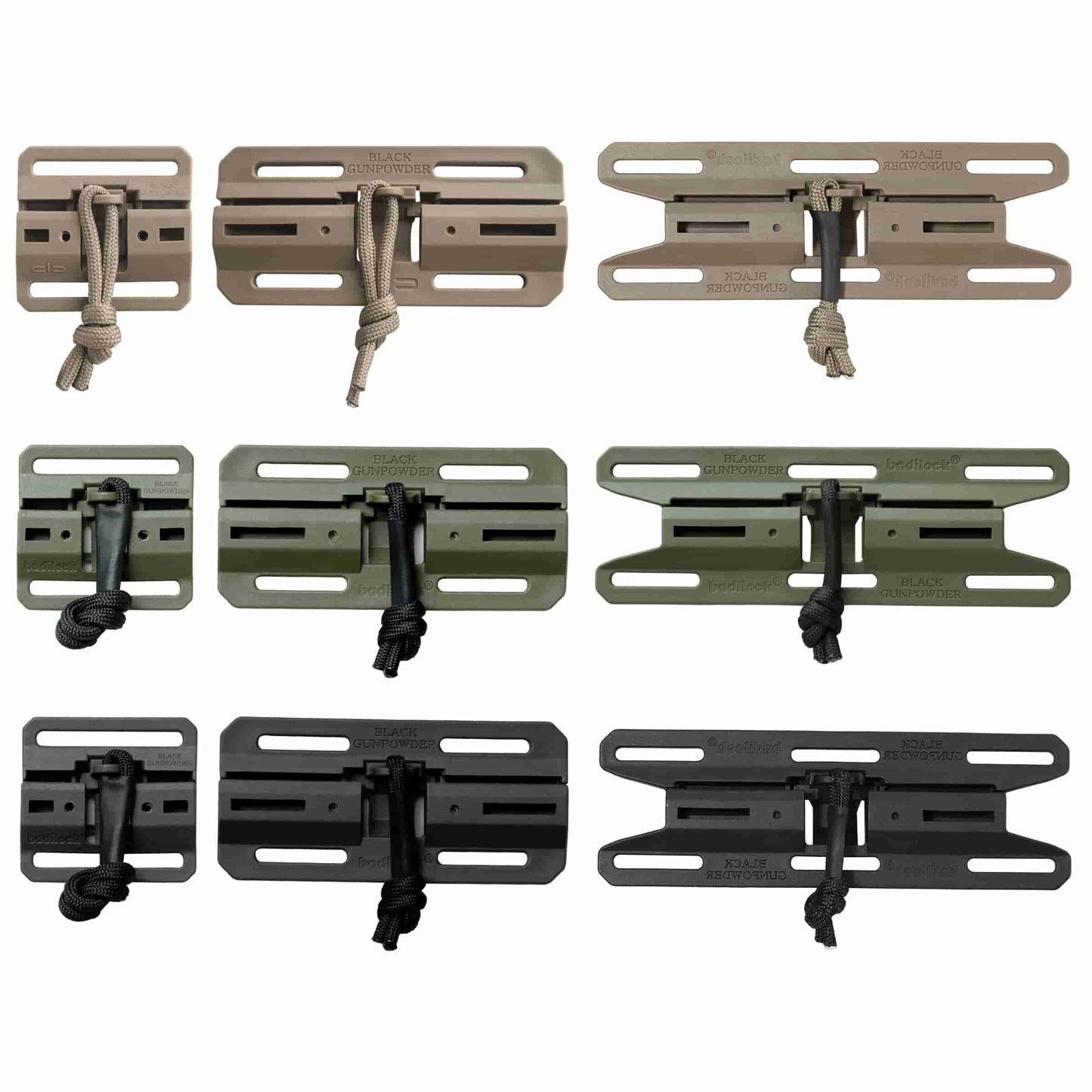 Black Gunpowder Magnetic Quick Release Buckle One-Handed Operation DIY Tactical and Outdoor Backpack Strap Belt Accessories 2 Pack