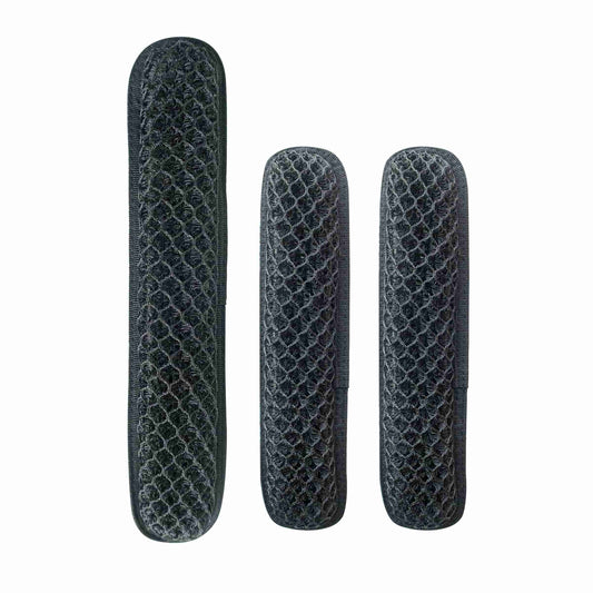 Black Gunpowder Tactical Velcro Backpack Pads 3D Breathable Honeycomb Cooling Pads
