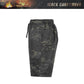 Black Gunpowder Men's Casual Shorts 6-inch Drawstring Elastic Waist Tactical Camo Short Outdoor