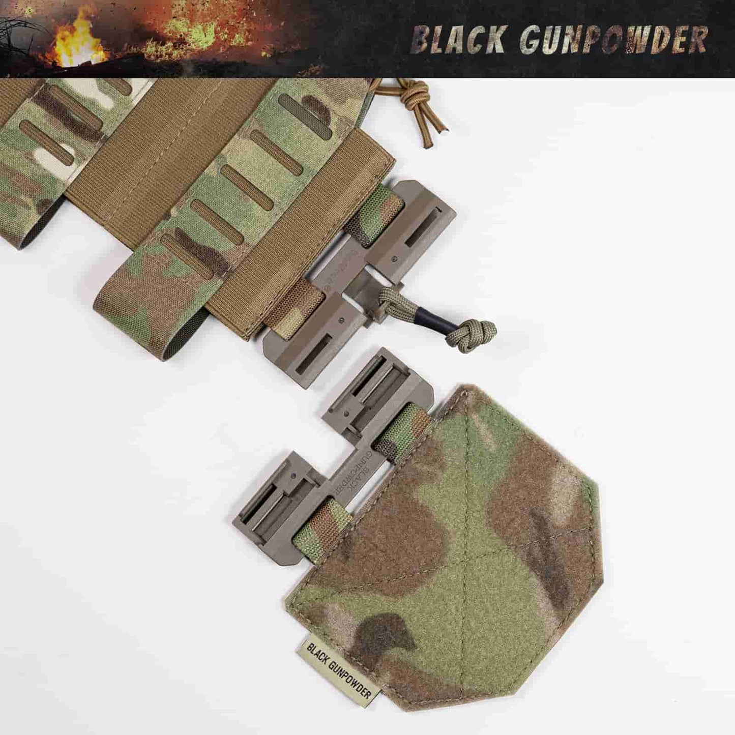 Black Gunpowder Elastic Tactical Quick Release Cummerbund Magnetic Buckles Model TC1