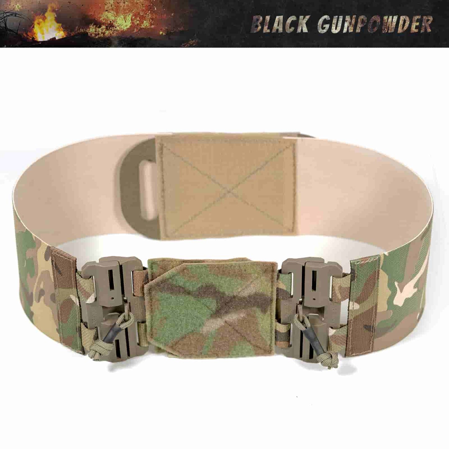 Black Gunpowder Elastic Tactical Quick Release Cumberbund Magnetic Buckles Model BG-TC4