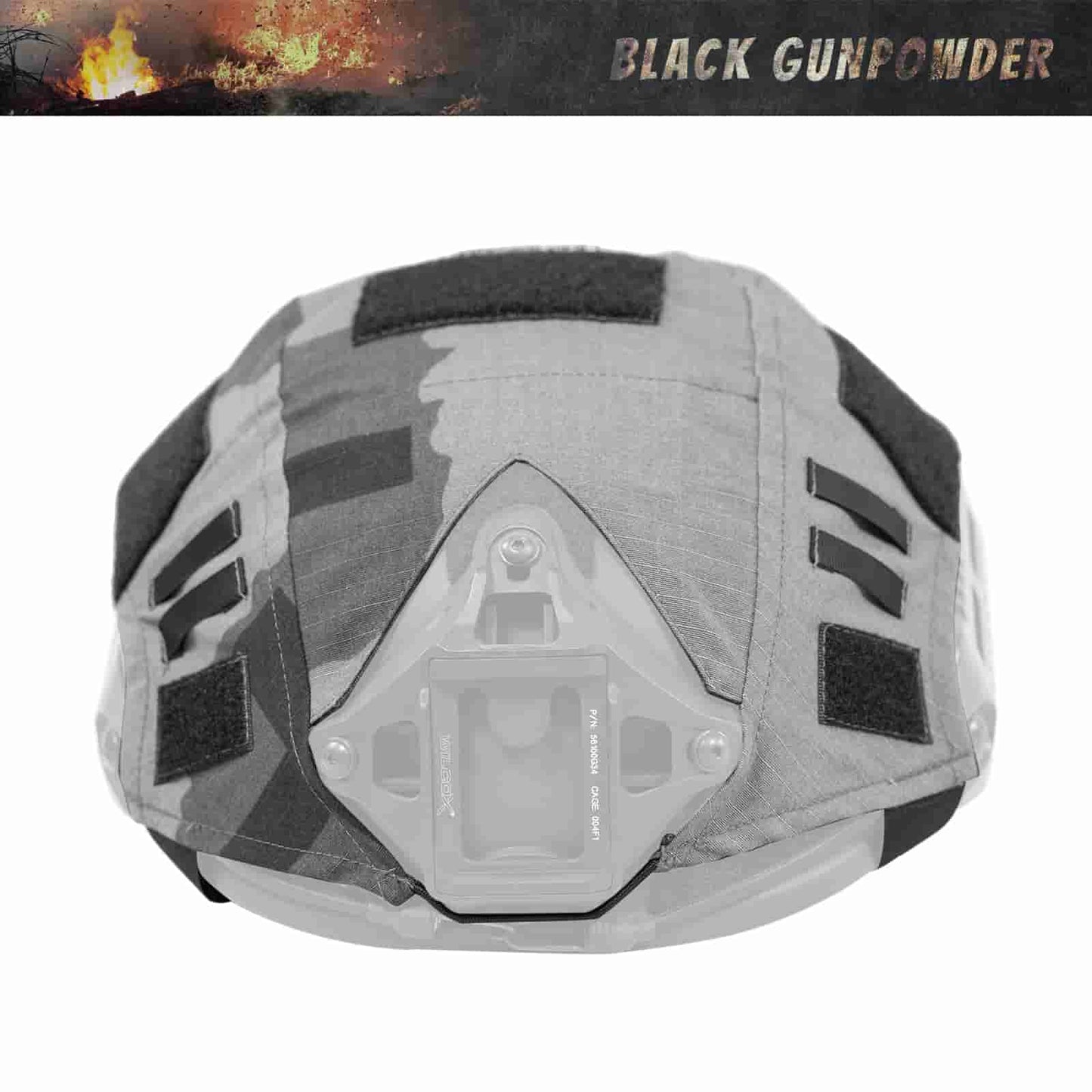 Black Gunpowder Tactical Helmet Cover for Fast Helmet Size M/L Military Paintball Hunting Shooting Gear