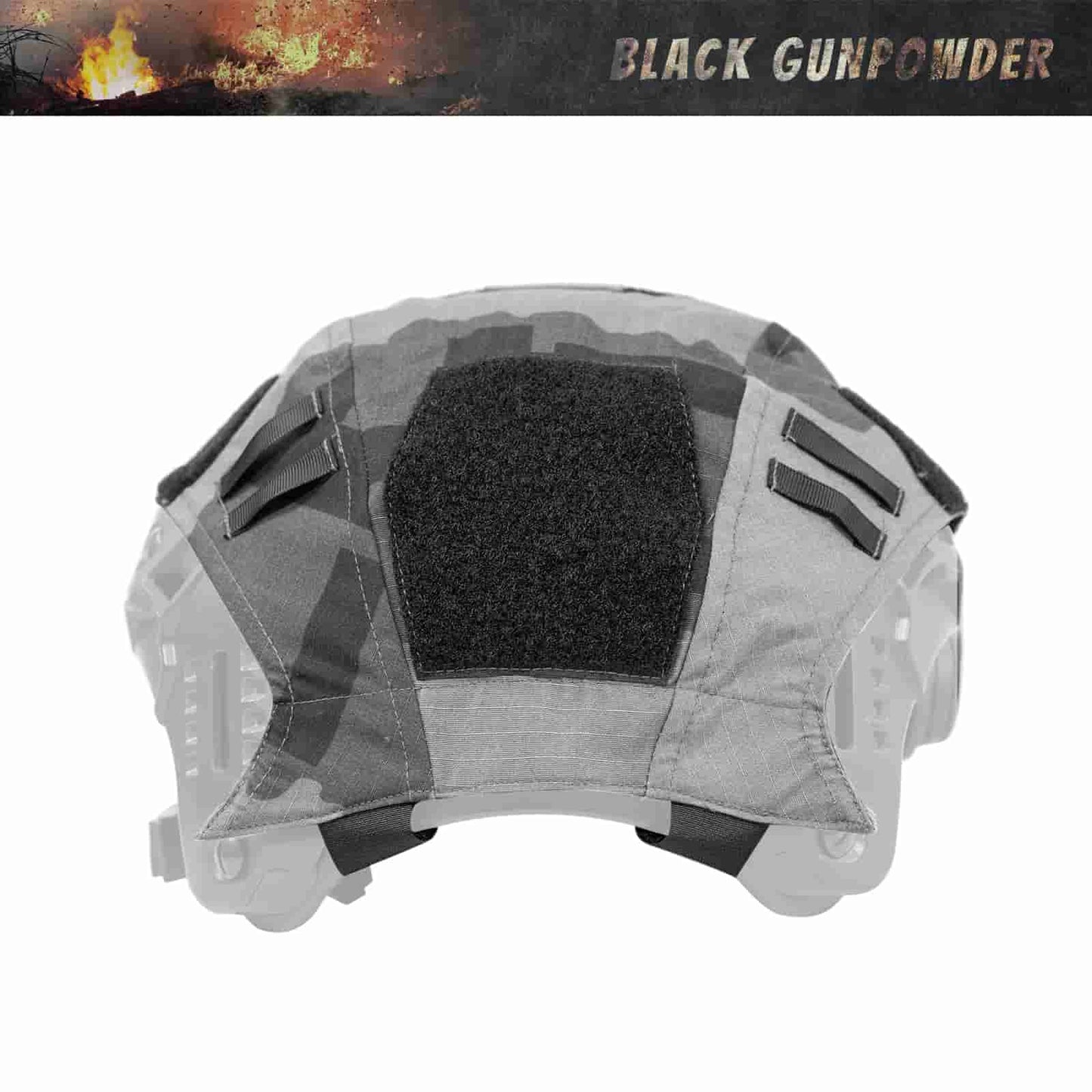 Black Gunpowder Tactical Helmet Cover for Fast Helmet Size M/L Military Paintball Hunting Shooting Gear