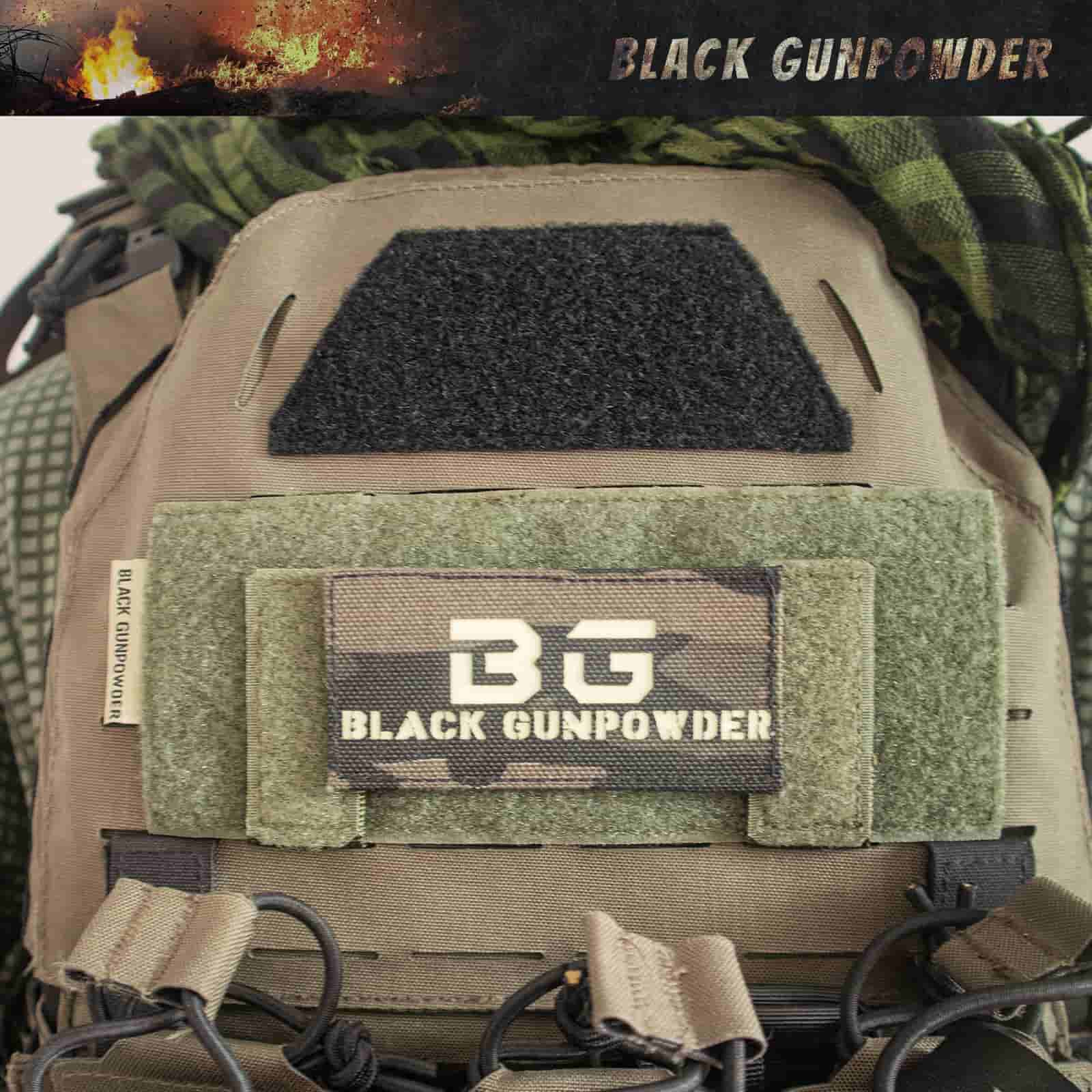 Black Gunpowder Molle Hook and Loop Velcro Panel Tactical Morale Patch – Z2  Bros LLC