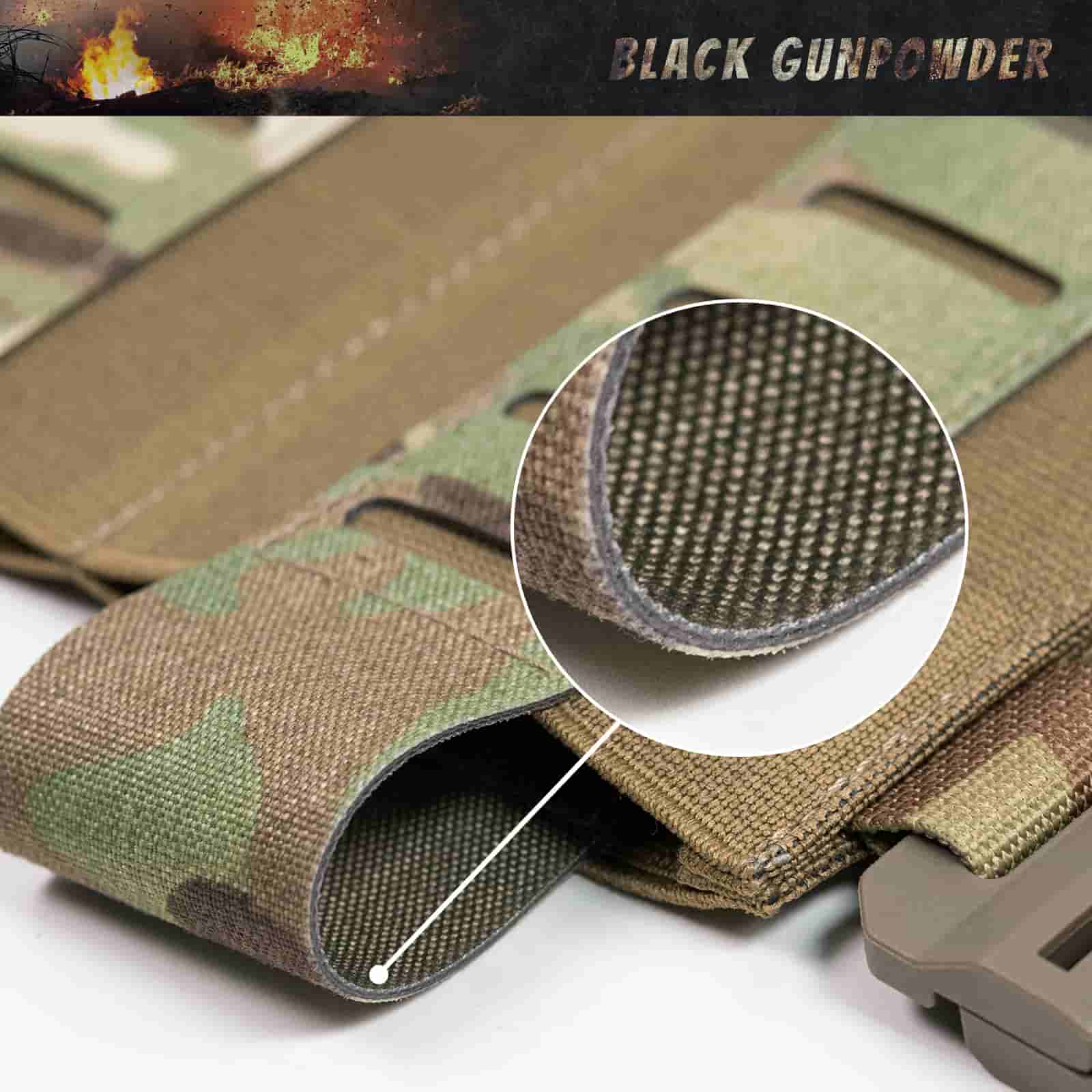 Black Gunpowder Elastic Tactical Quick Release Cummerbund Magnetic