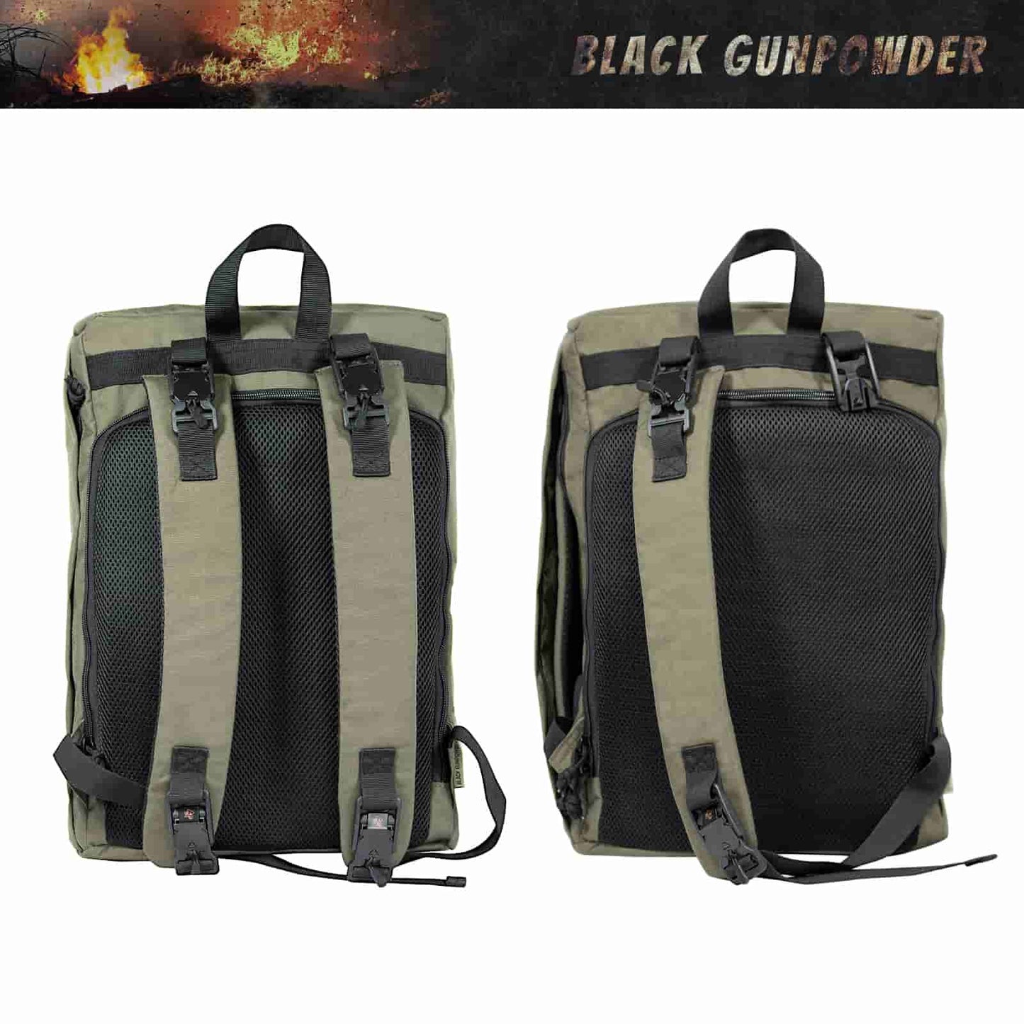 Black Gunpowder Travel Commuter Backpack Waterproof and Durable Fits 15.6 Inch Notebook 17L (Ranger Green)