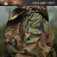 Black Gunpowder U.S. Woodland Hooded Windproof Field Jacket With Detachable Warm Fleece Lining
