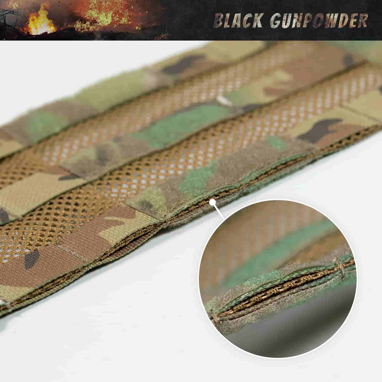Black Gunpowder Tactical Three-Band Quick Release Cummerbund Magnetic Buckles Model BG-TC5