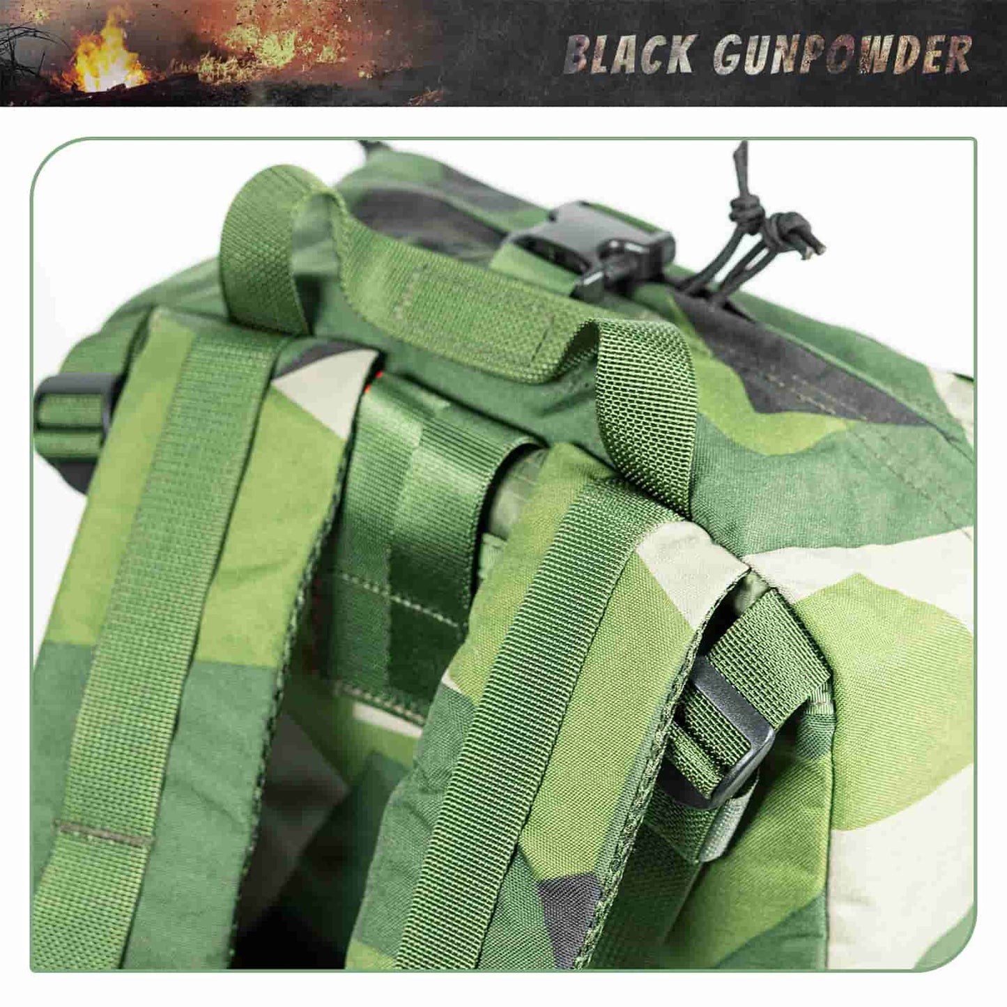 Black Gunpowder Tactical Travel Backpack Small Assault Backpack Molle Pack M90 Series 8L
