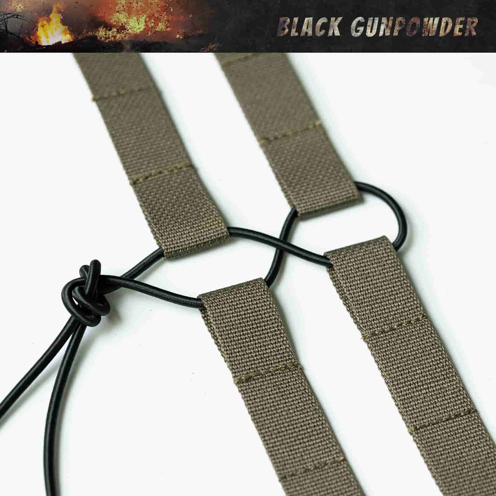 Black Gunpowder Tactical Two-Band Quick Release Cummerbund Elastic
