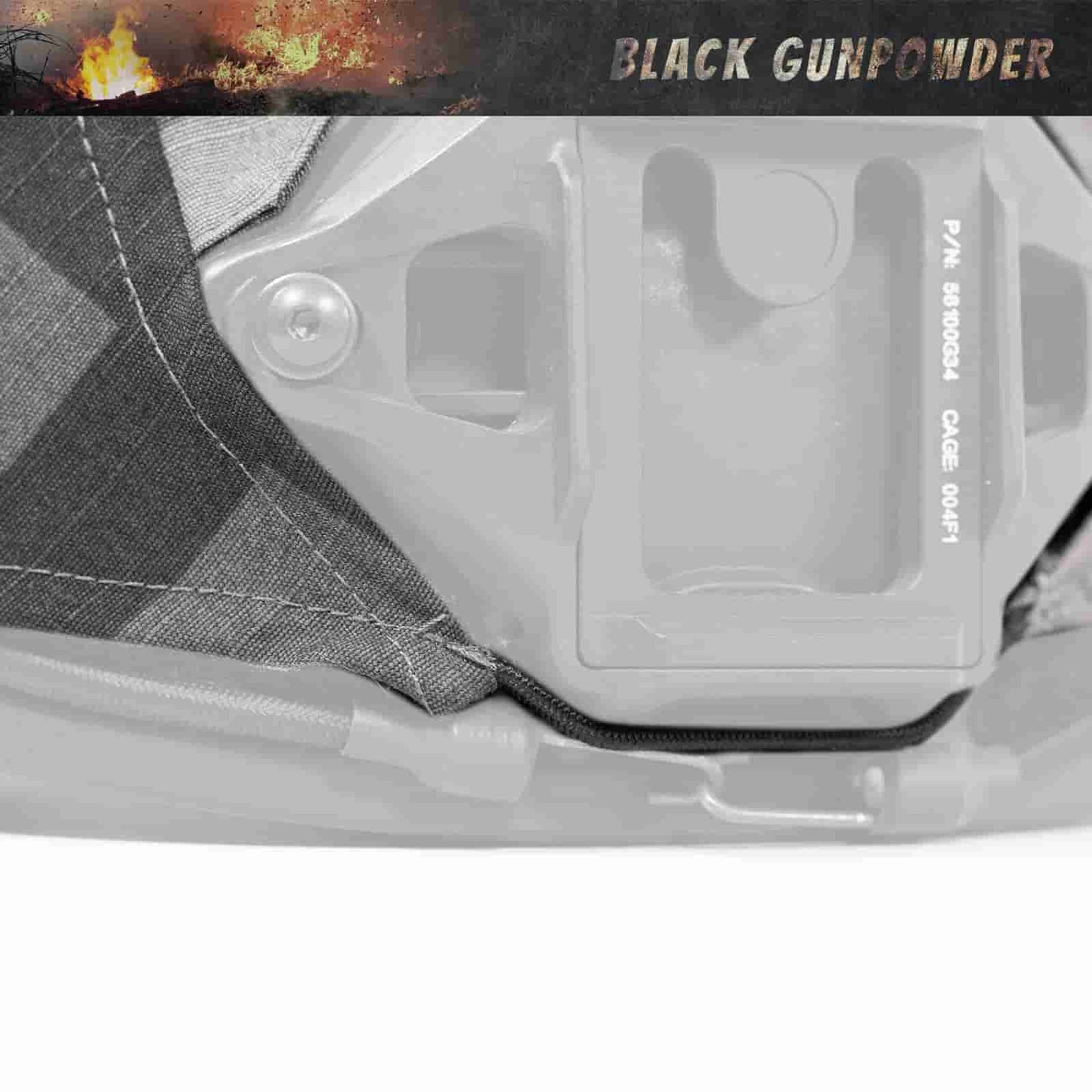 Black Gunpowder Tactical Helmet Cover for Fast Helmet Size M/L Military Paintball Hunting Shooting Gear
