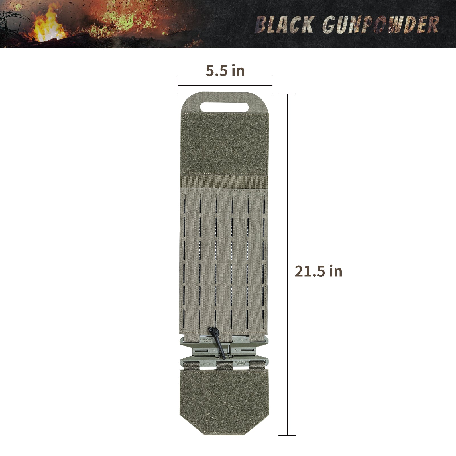 Black Gunpowder Tactical Quick Release Cummerbund Magnetic Buckles