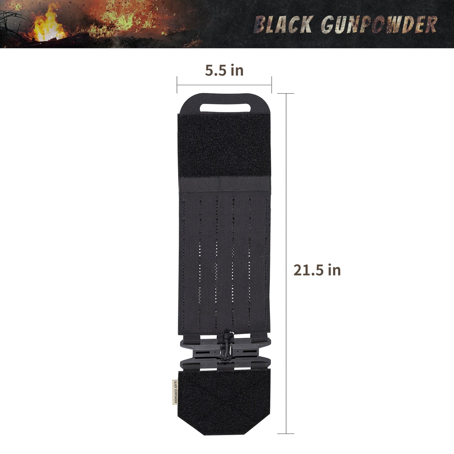 Black Gunpowder Tactical Quick Release Cummerbund Magnetic Buckles Model BG-TC2-V2