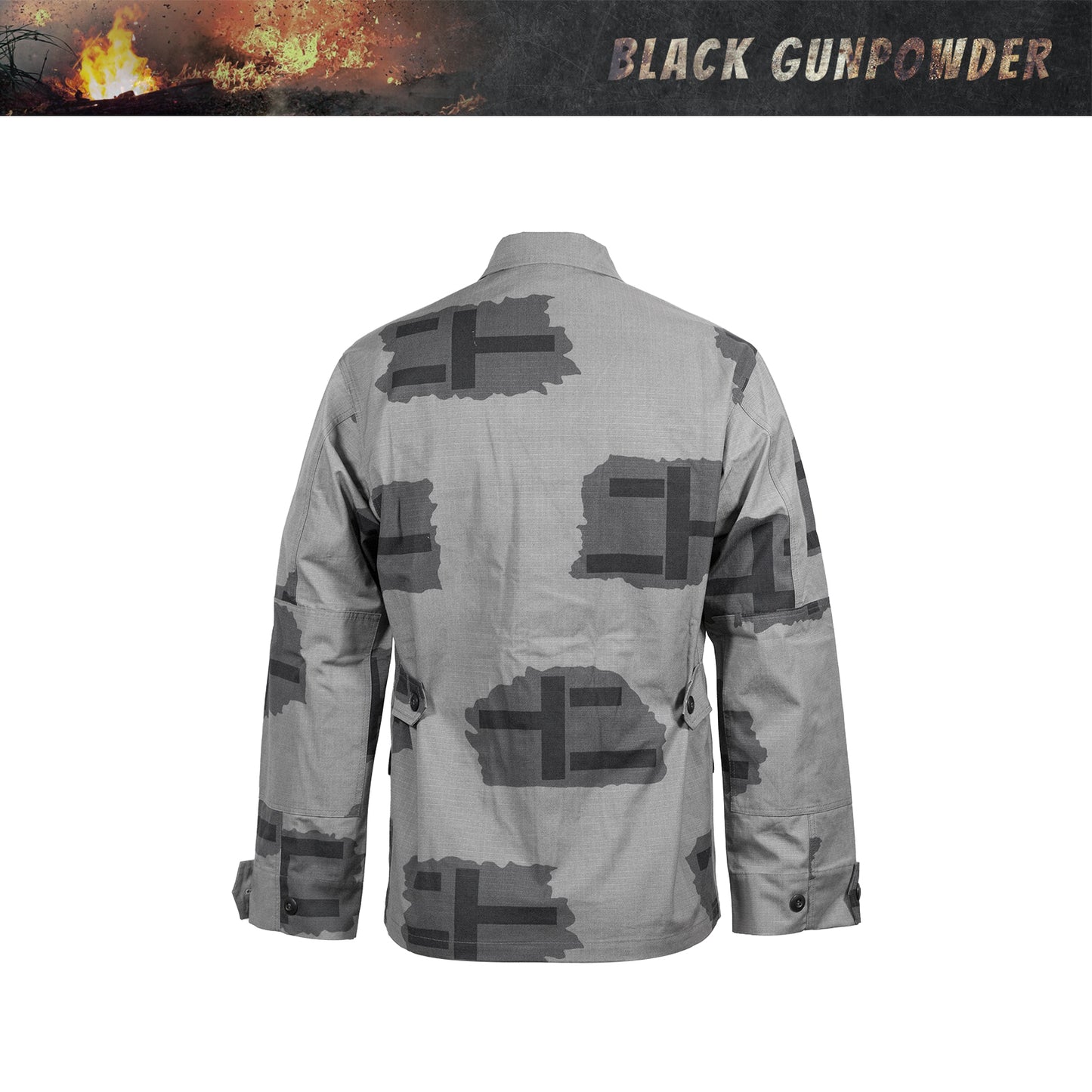 Black Gunpowder BDU Uniform Shirt Men Tactical Camo Military Paintball Airsoft Hunting Hiking Outdoor