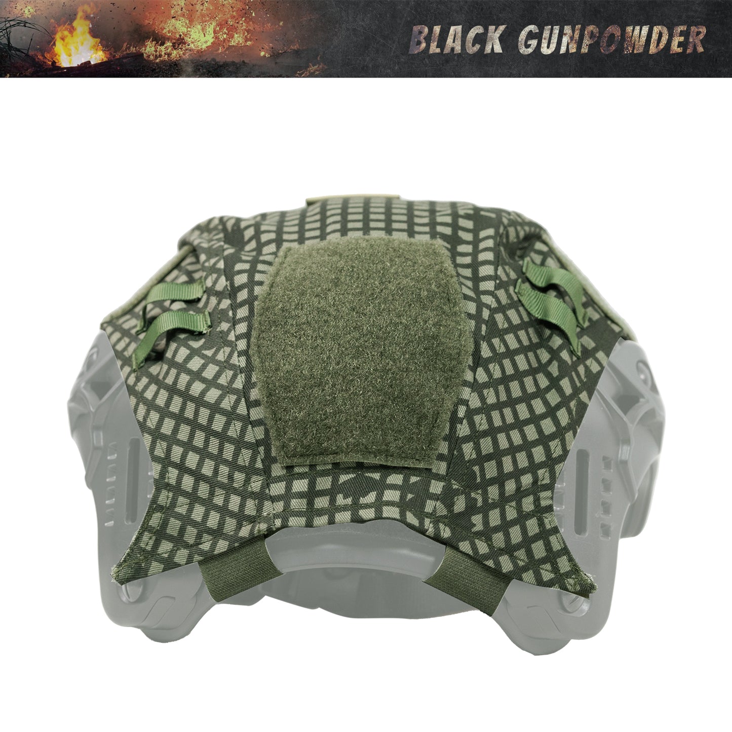 Black Gunpowder Tactical Helmet Cover for Fast Helmet Size M/L Military Paintball Hunting Shooting Gear