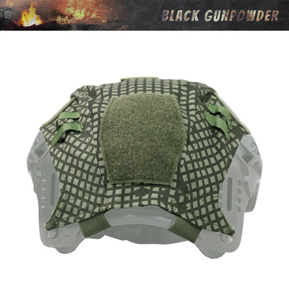 Black Gunpowder Tactical Helmet Cover for Fast Helmet Size M/L Military Paintball Hunting Shooting Gear