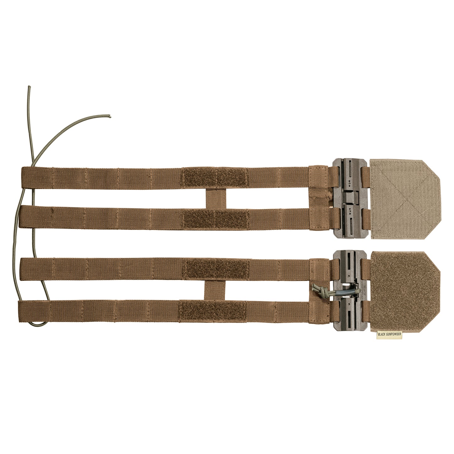 Black Gunpowder Tactical Two-Band Quick Release Cummerbund Elastic String Magnetic Buckles Model BG-TC3-ES