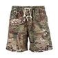 Black Gunpowder Men's Casual Shorts 6-inch Drawstring Elastic Waist Tactical Camo Short Outdoor