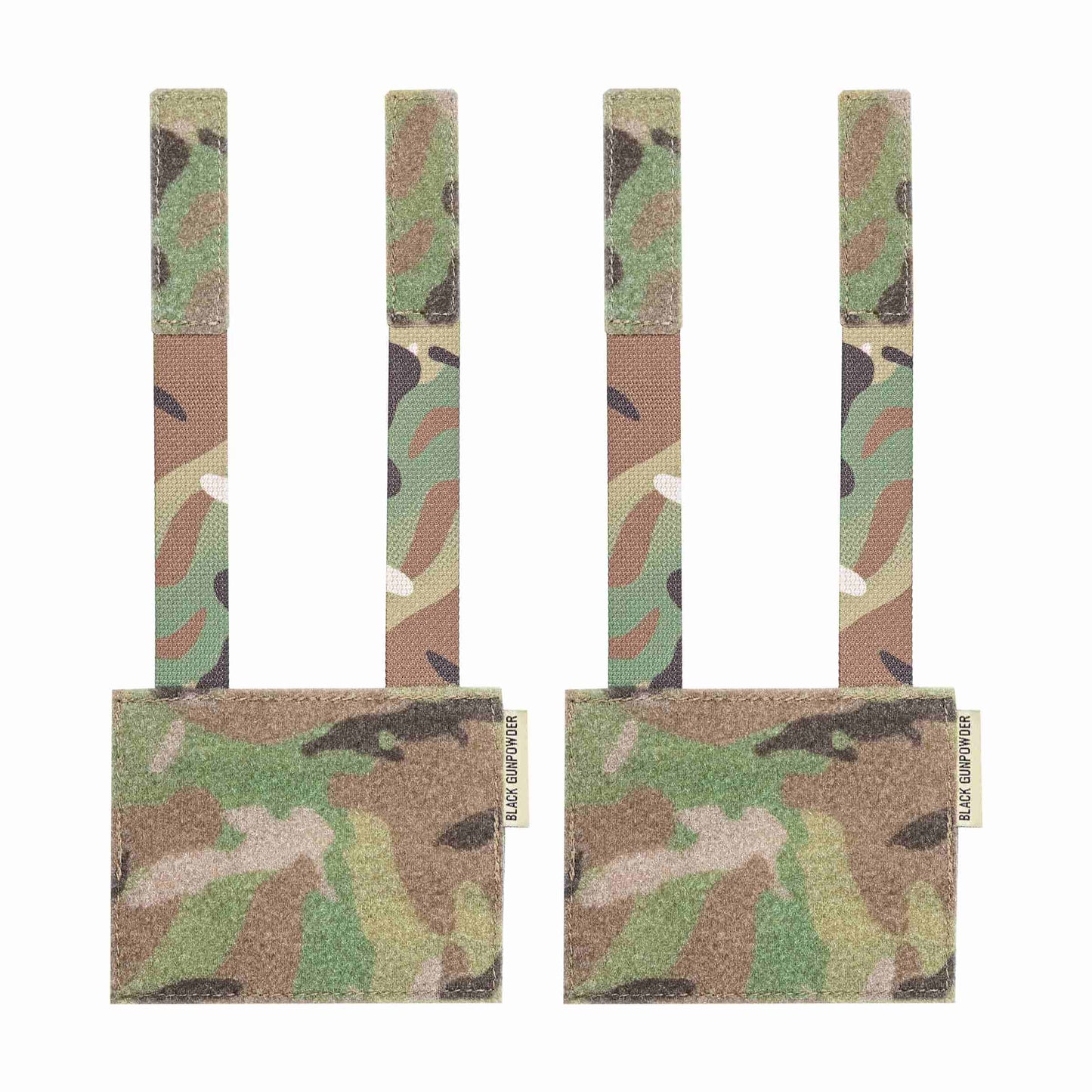 Black Gunpowder Molle Hook and Loop Velcro Panel Tactical Morale Patches Board Odd Number  Gear Attachment (MC Camo, 5 x 4 in)