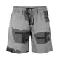 Black Gunpowder Men's Casual Shorts 6-inch Drawstring Elastic Waist Tactical Camo Short Outdoor