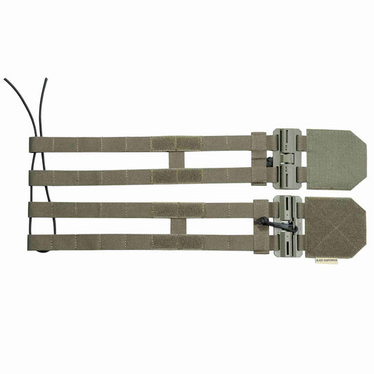 Black Gunpowder Tactical Two-Band Quick Release Cummerbund Elastic String Magnetic Buckles Model BG-TC3-ES