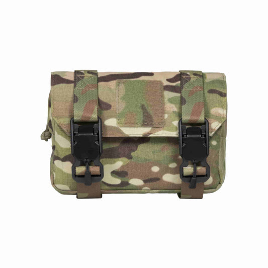 Black Gunpowder Tactical Molle Pouch, Quick Release Hook-and-Loop MOLLE Add-on Pouch EDC Tool Pouch Bag