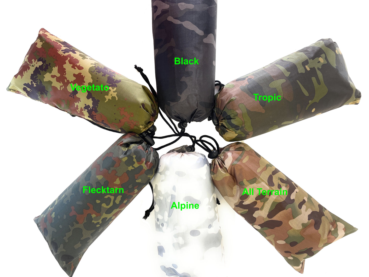 Black Gunpowder Rain Poncho