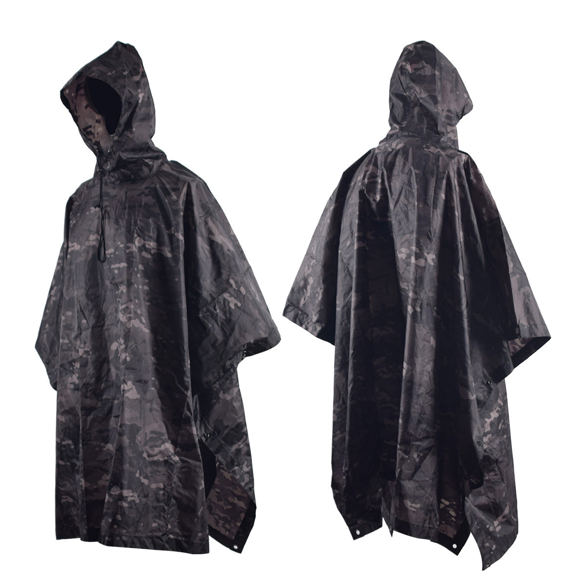 Black Gunpowder Rain Poncho