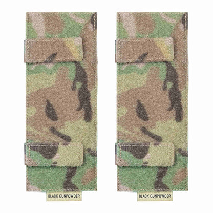 Black Gunpowder Molle Hook and Loop Velcro Panel Tactical Morale Patches Board Even Number  Gear Attachment (MC Camo)