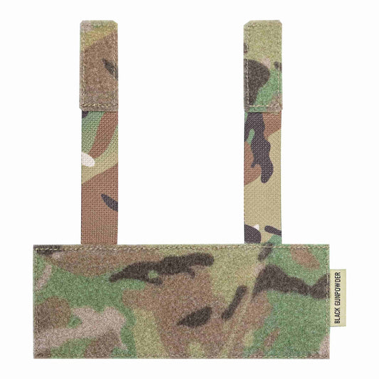 Black Gunpowder Molle Hook and Loop Velcro Panel Tactical Morale Patches Board Even Number  Gear Attachment (MC Camo)