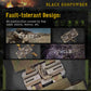 Black Gunpowder Magnetic Quick Release Buckle One-Handed Operation DIY Tactical and Outdoor Backpack Strap Belt Accessories 2 Pack